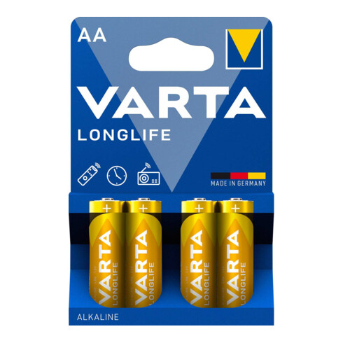 Varta Cons.Varta Longlife Mignon 1,5/Al-Mn 4106 Blister 4