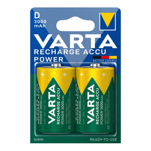 Varta Cons.Varta Recharge Accu Power D 1, 2V/3000mAh/NiMH 56720 Bli.2