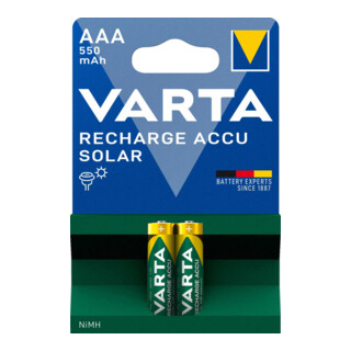 Varta Cons.Varta Recharge Accu Solar AAA 1,2V/550mAh/NiMH 56733 Bli.2