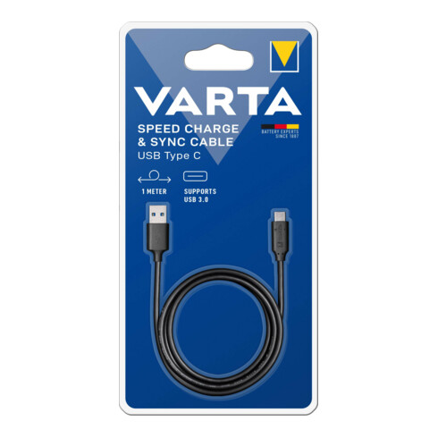 Varta Cons.Varta Speed Charge + Sync Cable w. Typ C Connector 57944