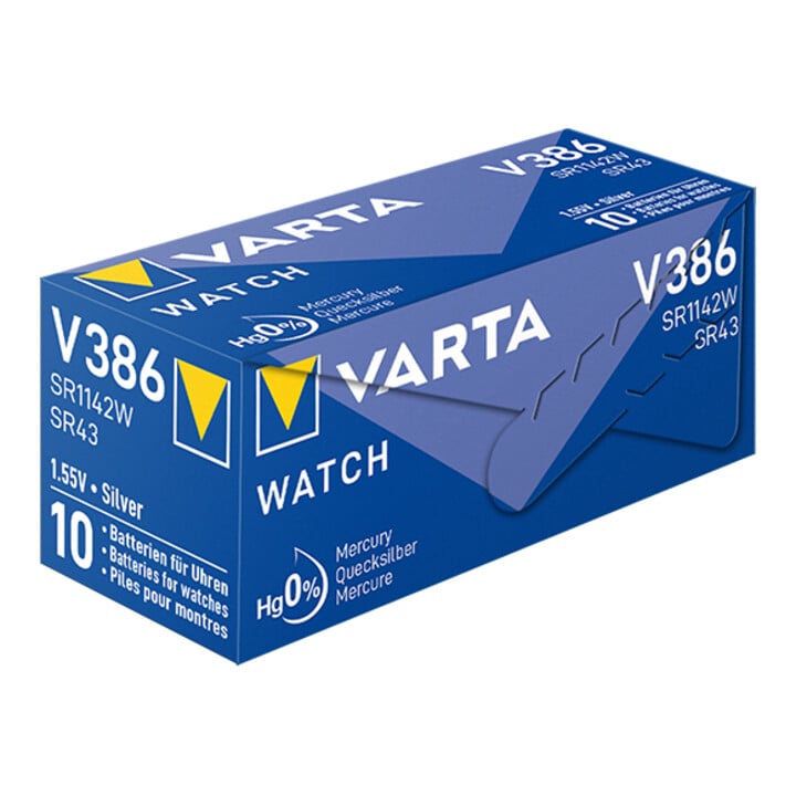 Varta Cons.Varta Uhren-Batterie 1,55V/115mAh/Silber V 386 Stk.1