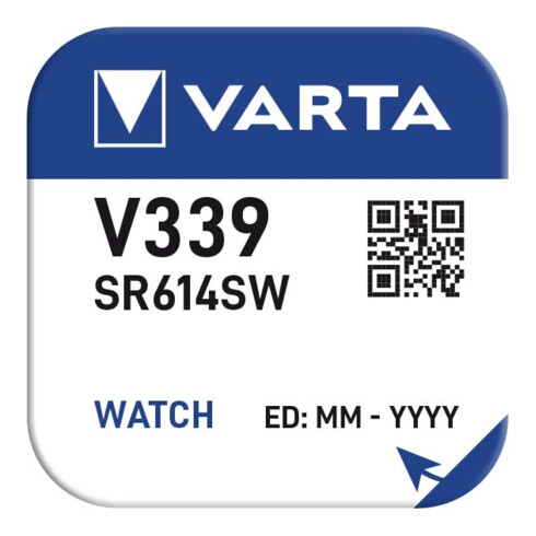 Varta Cons.Varta Uhren-Batterie 1,55V/11mAh/Silber V 339 Stk.1