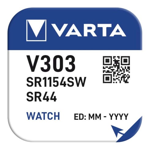 Varta Cons.Varta Uhren-Batterie 1,55V/160mAh/Silber V 303 Stk.1