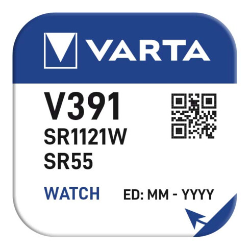 Varta Cons.Varta Uhren-Batterie 1,55V/42mAh/Silber V 391 Stk.1