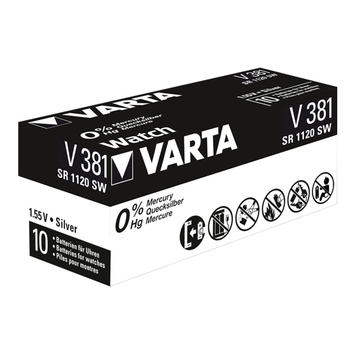 Varta Cons.Varta Uhren-Batterie 1,55V/49mAh/Silber V 381 Stk.1
