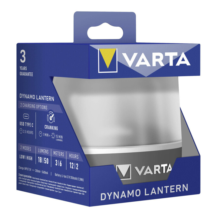 VARTA Dynamo Lantern 17670 101 111 Hybridfunktion USB C