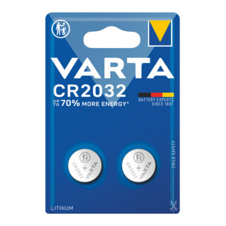 VARTA Knopfzelle / Sonderbatterie CR2032, Typ: CR2032