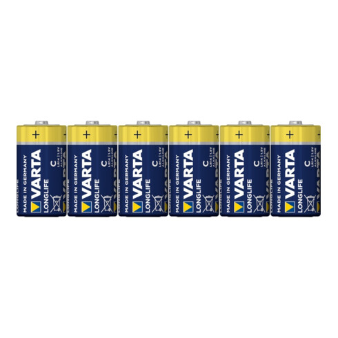 VARTA Longlife Extra Baby /C/LR14 6 pcs blister, 1,5 V