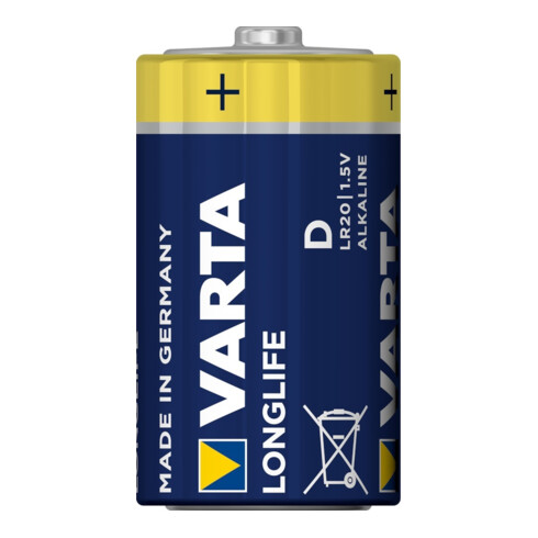 VARTA Longlife Extra Mono /D/LR20 4er Folie, 1,5V
