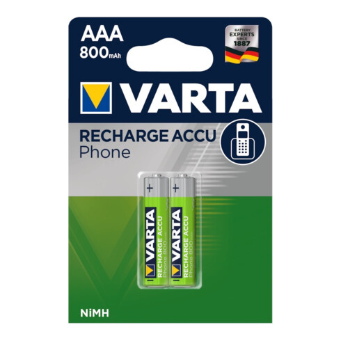 VARTA Phonepower Accu T398 Mico/AAA/HR03,800mAh