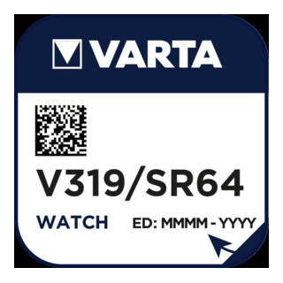 Varta Pile montre V 319 1,55V 21mAh oxyde d'argent