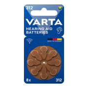 VARTA Pile pour appareils auditifs 312 Blister 8