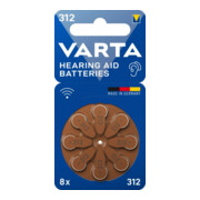 VARTA Pile pour appareils auditifs 312 Blister 8