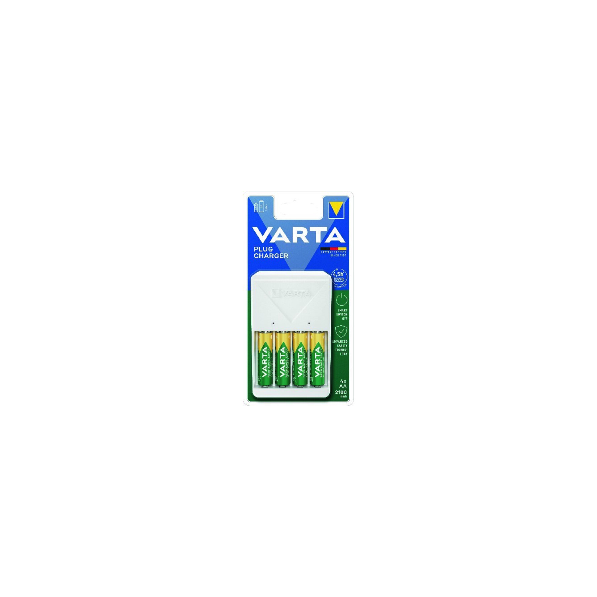 VARTA Plug Charger 4x AA 56706 2100mAh