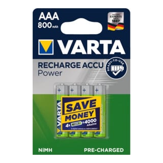VARTA Power Accu R2U AAA Micro, HR03, 800 mAh