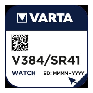 Varta Uhren-Batterie V 384 1,55V 37mAh Silberoxid