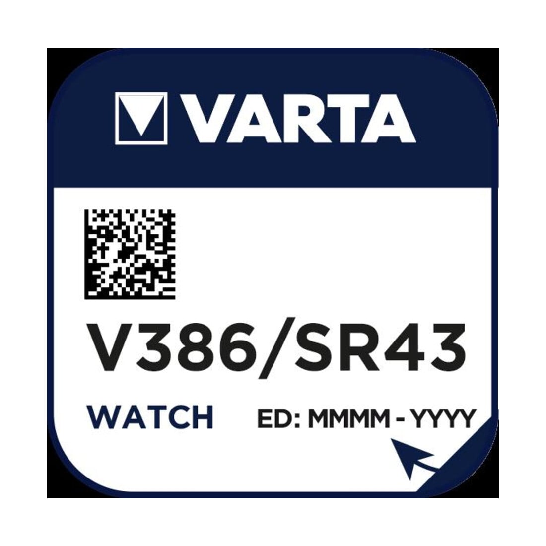 Varta Varta Pile montre 1,55V/115mAh/Argent V 386 Stk.1