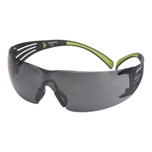3M Veiligheidsbril SecureFit-SF400 EN 166,EN 170 slapen zwart groen, glazen grijs PC