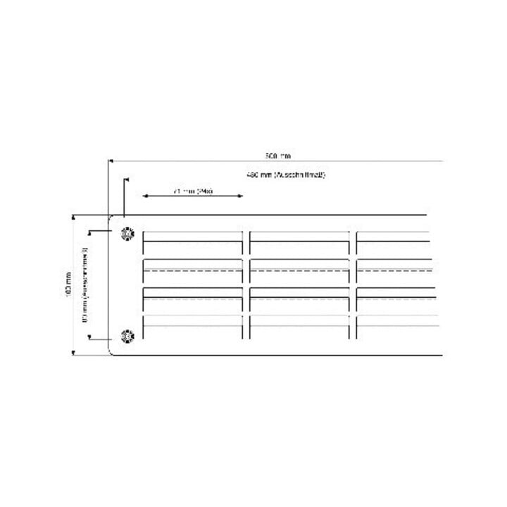 Ventilation de salle de bain 9083 ER L.500mm I.100mm VA