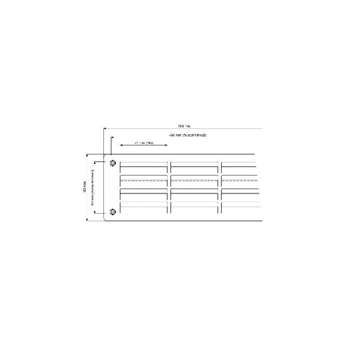 Ventilation de salle de bain 9083 ER L.500mm I.100mm VA