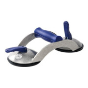 Ventouse de levage blue line cap.charge 70 kg D. tête 120 mm 2 têtes alu VERIBOR