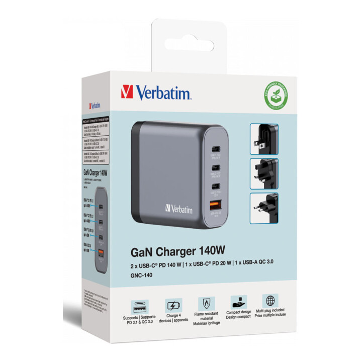 Verbatim Adaptateur de charge universel GNC-140 GaN 140W