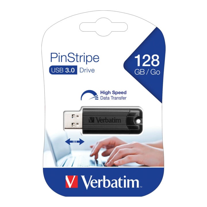 Verbatim Clé USB 128 Go 3.0 Pin Stripe 49319