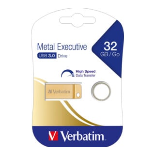 Verbatim Clé USB 32 Go 3.0 Metal Executive 99105 Or
