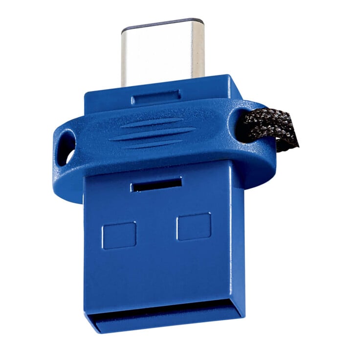 Verbatim Clé USB Dual Drive 64 Go USB 3.0 Type A/C 49967 bleu-noir
