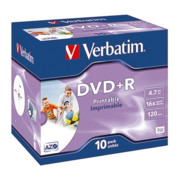 Verbatim DVD+R 43508 16x 4,7GB 120Min. Jewelcase 10 St./Pack