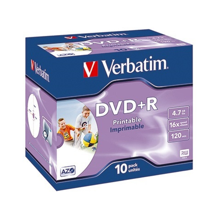 Verbatim DVD+R 43508 16x 4,7GB 120Min. Jewelcase 10 St./Pack