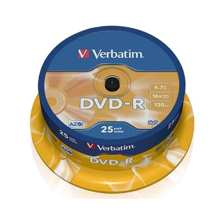 Verbatim DVD-R 43522 16x 4,7GB 120Min. Spindel 25 St./Pack.