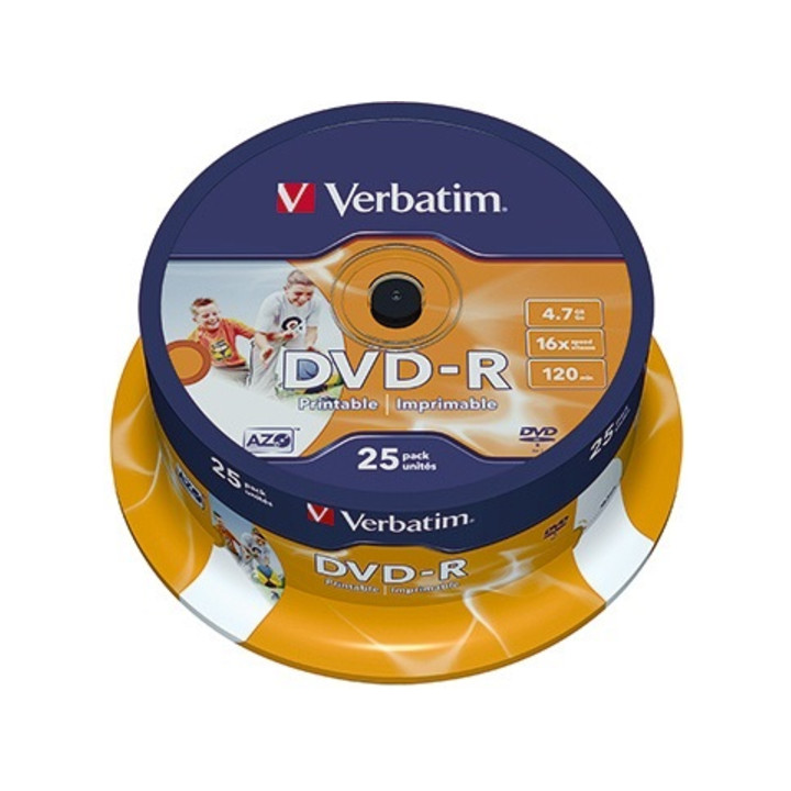 Verbatim DVD-R 43538 16x 4,7GB 120Min. Spindel 25 St./Pack.