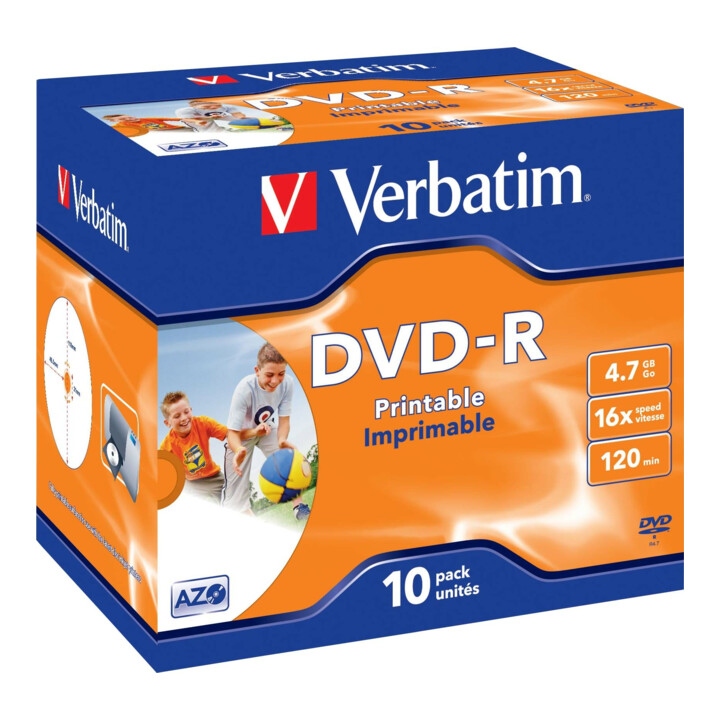 Verbatim DVD-R Boîtier Jewelcase 10 Disques 43521(VE10)