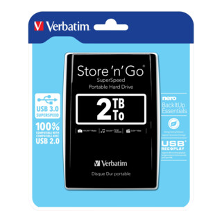 Verbatim Festplatte 2TB USB3.0 Extern,6,35cm(2,5Z) 53177