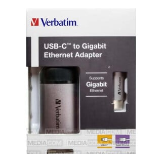 Verbatim Hub USB-C 1x Ethernet Gigabit 49146 Slimline avec câble USB-C