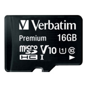 Verbatim microSDHC-Card 16GB Class 10 44082-5