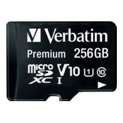 Verbatim microSDXC Card 256GB Class 10, U1,Premium 44087-3