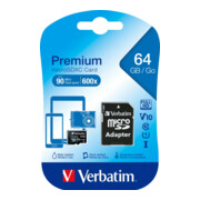 Verbatim microSDXC Card 64GB Class 10,UHS-I 44084-2