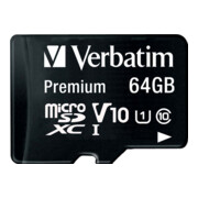 Verbatim microSDXC Card 64GB Class 10,UHS-I 44084-4