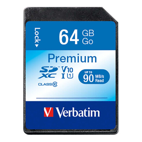 Verbatim SDXC-Card 64GB Class 10 44024