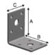 Verbe d'angle. FLVW40/100 Dimension 53x53x2,5x40 galvanisé 100 ST/VE-1