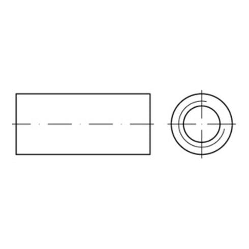 ART 88088 Verbindungsmuffe mit durchgehendem Innengewinde, Stahl, galvanisch verzinkt