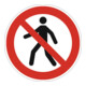 Verbotszeichen ASR A1.3/DIN EN ISO 7010 Fußgänger verboten Folie-1