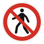 Verbotszeichen ASR A1.3/DIN EN ISO 7010 Fußgänger verboten Folie