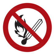 Verbotszeichen Feuer, offenes Licht und Rauchen verboten, Typ: 01100