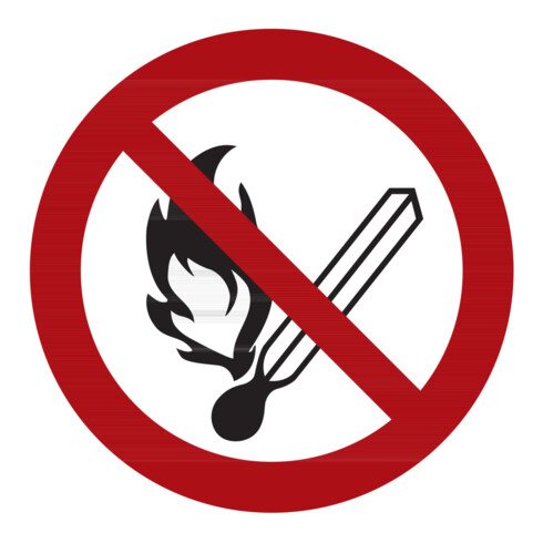 Verbotszeichen Feuer, offenes Licht und Rauchen verboten, Typ: 01200