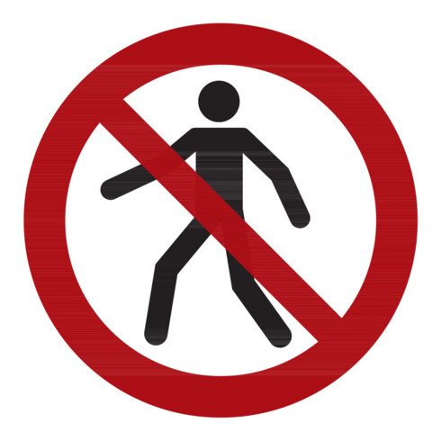 Verbotszeichen Für Fußgänger verboten, Typ: 04100
