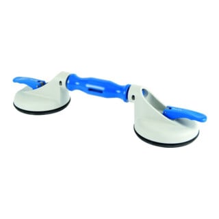 VERIBOR® Ventouse Capacité 35kg Tête Ø120mm 2 Têtes Caoutchouc