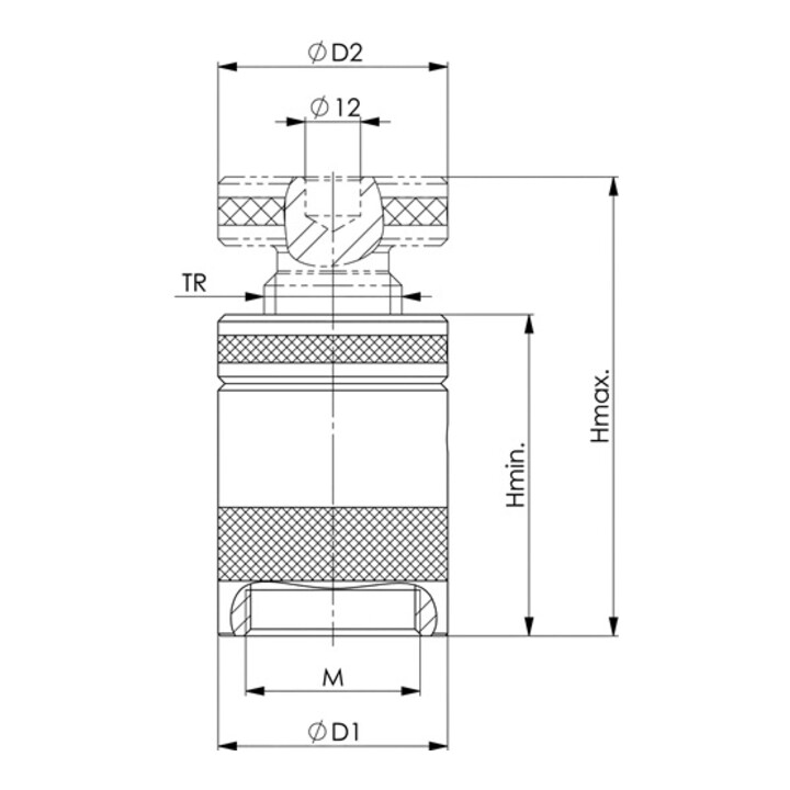 Vérin AMF No.6400 Gr.280 m.support plat